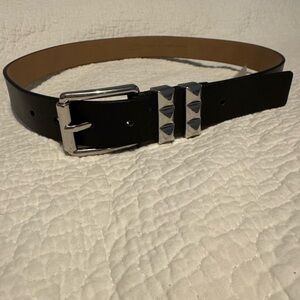 NWT Michael Kors Black silver studded Leather Belt - Size M